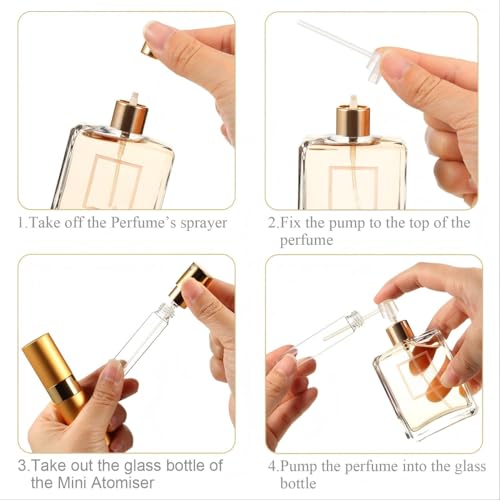 Tessco for you 56 Pieces 8ml Travel Refillable Perfume Bottles Mini Cologne Perfume Spray Bottle Empty Pocket for Travel and Outgoing Pocket Cologne Sprayer