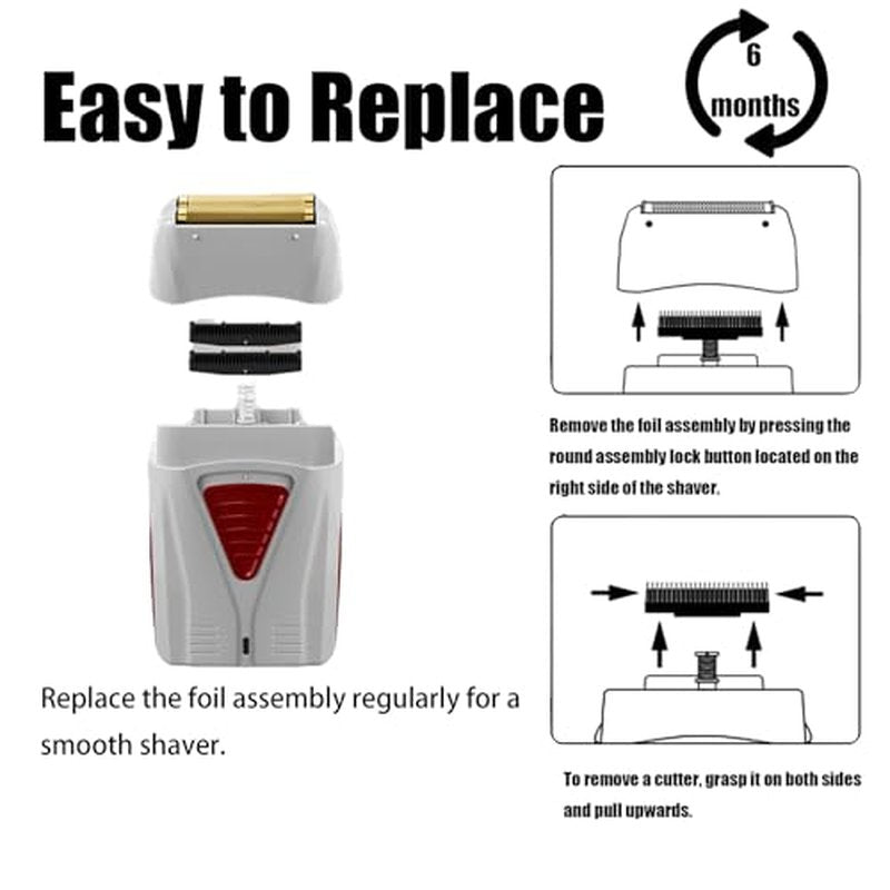 1Pack Foil Shaver Replacement Compatible with TS-1 TS-2 17150 17200 17235 Pro Foil Shaver, Foil and Blades for Pro Lithium Titanium Shaver Head Parts