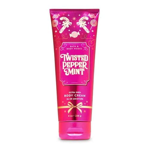 Bath and Body Works - Twisted Peppermint - Fine Fragrance Mist and Ultra Shea Body Cream - Full Size ? Winter 2019
