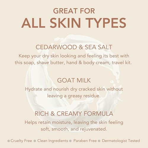Dionis Goat Milk Bath & Body Gift Set - Cedarwood & Sea Salt 3 Piece