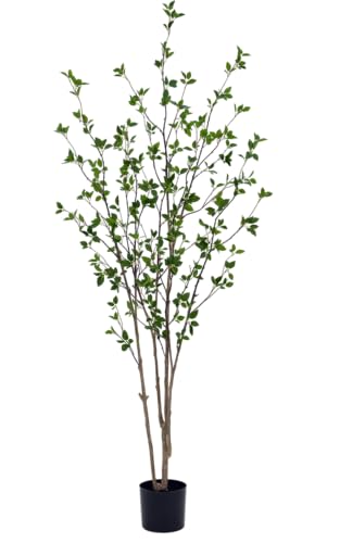 7FT Artificial Citrus Tree - Minimalist Faux Tree with Lifelike Leaves