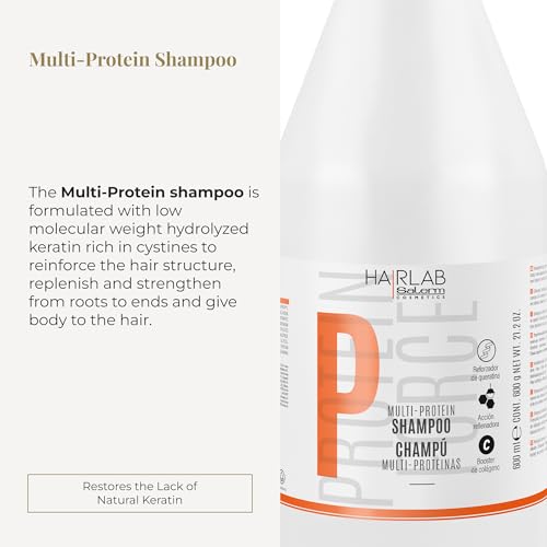 SALERM - Fortifying Shampoo - Multi-Protein Hair Lab Shampoo - 600 ml - Helps Nourish and Strengthen Hair - Improve Hair Appearance - Paraben-Free