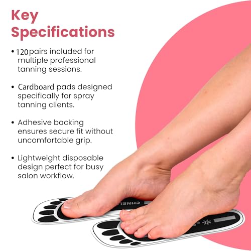 Disposable Spray Tanning Foot Pads 120 Pairs Hygienic Foot Protectors Salon Use