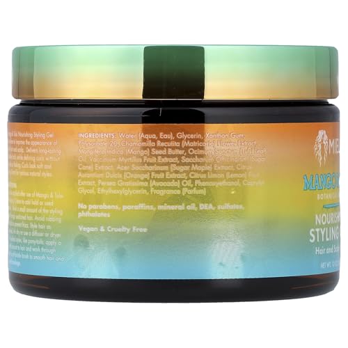 Mielle Nourishing Styling Gel Mango & Tulsi 12 Oz - Curl Enhancer & Shine