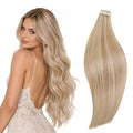 RUNATURE Blonde Tape-in Hair Extensions 12 Inch 20Pcs #18AP60 - Light Blonde