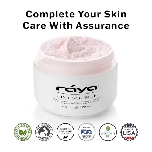 Raya Mint Soufflé Facial Cleanser 4oz for Sensitive & Oily Skin - Deep Pore