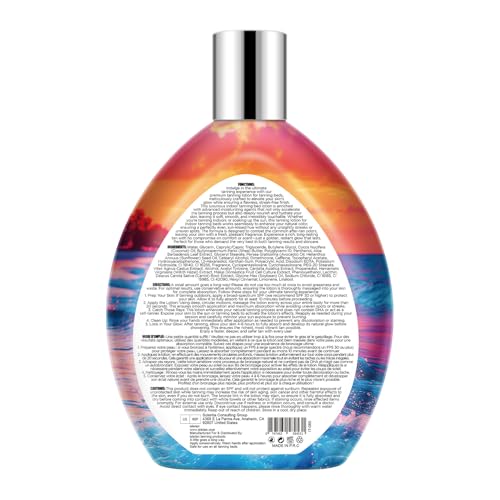 Indoor Tanning Lotion Accelerator with Bronzer - DHA Free, Cherry Scent, 13.5 Fl Oz