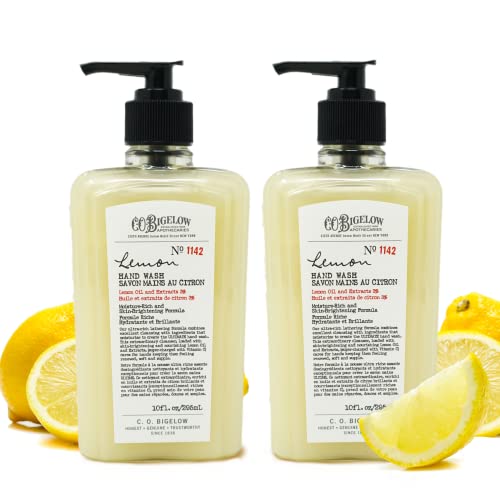 C.o. Bigelow Lemon Hand Wash No. 1142, 10 fl oz. each & Lemon Lip Cream Trio, pack of 3