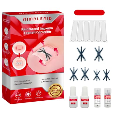 Upgraded Titanium Alloy Ingrown Toenail Corrector with Upgraded 6-Angle Shape,3x Stronger Pull Force,Ingrown Toenail Removal Kit, Ingrown Toenail Treatment for Women and Man (S size - 6 Packs)