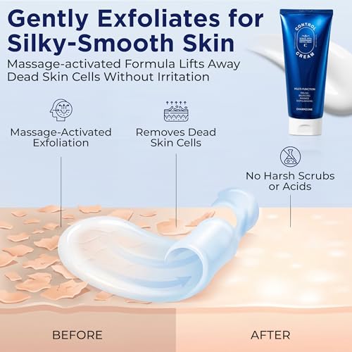 CHARMZONE Control Cream 150ml – Korean Exfoliating Face & Body Moisturizer with Variation 5.29 oz