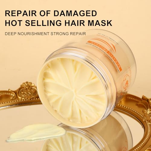 Collagen Repair Hair Mask & Argan Oil Set for Damaged Hair - 16.9 fl oz + 2 fl oz