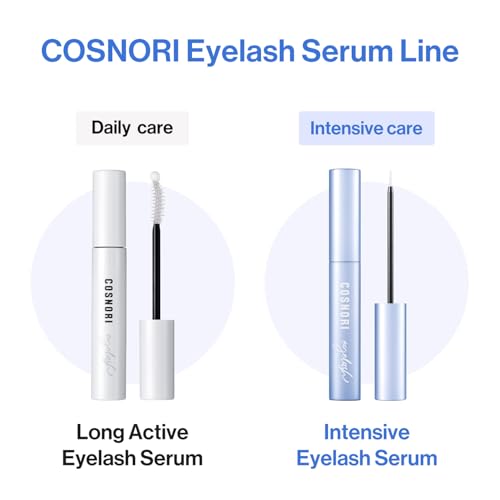 COSNORI Eyelash Serum for Stronger Lashes - Plant-Based Collagen & Peptides, Hypoallergenic, 0.2 fl oz