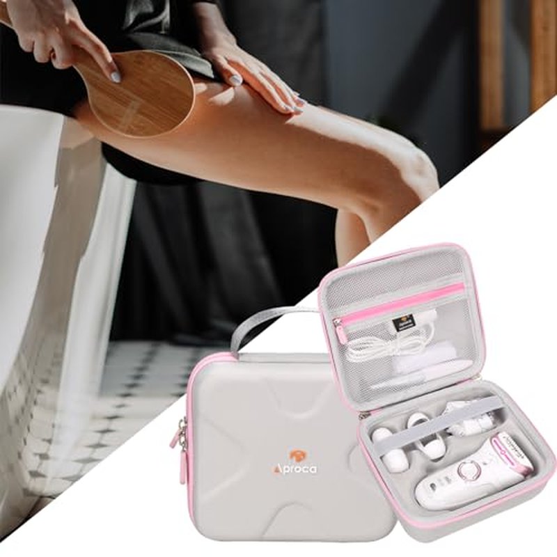 Aproca Hard Travel Storage Portable Case, for Braun Epilator Silk-?pil 9 9-720 / Silk-?pil 9 9-890 Hair Removal and Accessories