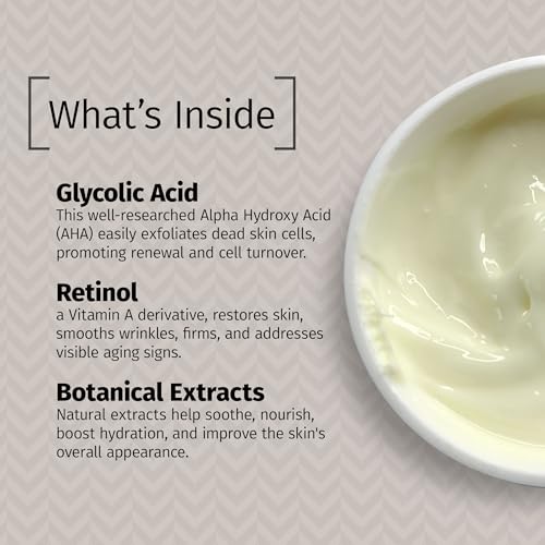 Glycolic Acid Face Cream - Exfoliating Moisturizer for Smooth Skin