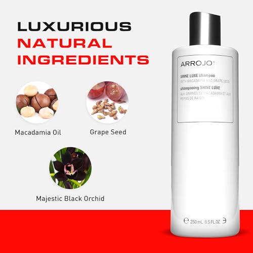 ARROJO Shine Luxe Black Orchid Shampoo 8.5 fl oz - Deep Cleansing & Hydrating