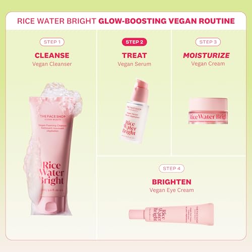 Rice Water Bright Vegan Face Serum - Brightening & Hydrating Skin Care