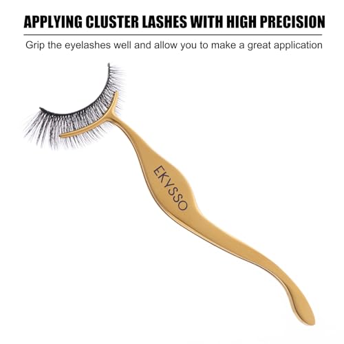 Lash Applicator Tools, 3-in-1 Cluster Eyelash Applicator Kit, Precision Lash Tweezers for Clusters & Strip Lashes, DIY Eyelash Cluster Tweezers Set
