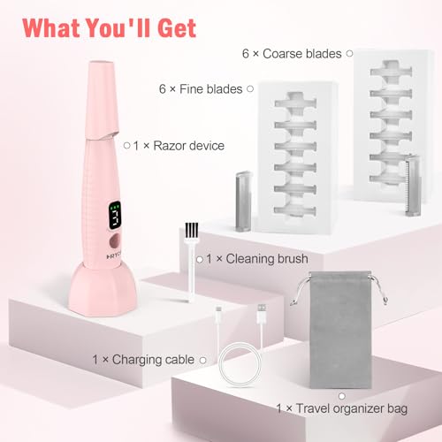 Sonic Dermaplaning Tool for Women - Facial Hair Remover Pink Variation