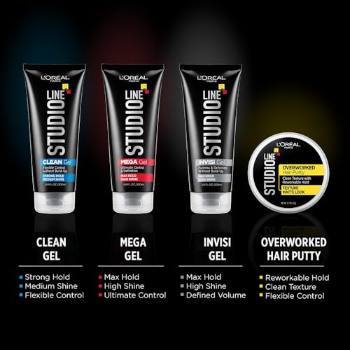 L'Oreal Paris Studio Line INVISI Gel, Strong Hold 6.80 oz (Packs of 3)