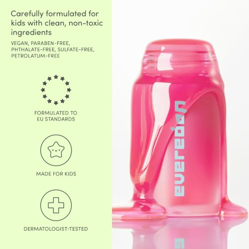 Kids Tinted Lip Oil - Sakura, Non-Sticky, Vegan & EWG Verified - Evereden