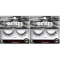 KISS Lash Couture Rebel Collection, False Eyelashes, 'Smudged', 14 mm, Includes 1 Pair Of Lash, Contact Lens Friendly, Easy to Apply, Reusable Strip Lashes (Pack of 2)