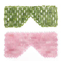 gemshan Rose Quartz Eye Mask & Jade Eye Mask Facial Maks for Relive Eliminate Puffiness Anti Aging Therapy Hot or Cold Using