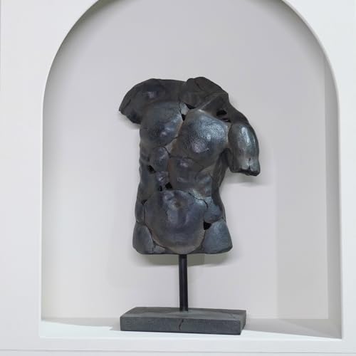 Greek Male Torso Bust Sculpture - Abstract Cracked Apollo Statue - Man Variation