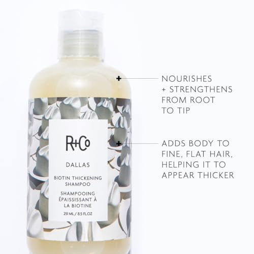 R+Co DALLAS Biotin Thickening Shampoo ? Volumizing & Strengthening Hair Cleanser, All Hair Types
