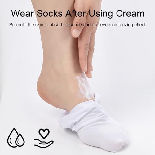 Moisturizing Spa Socks for Men & Women - Silky Soft Bamboo Rayon, 12 Pairs White One Size