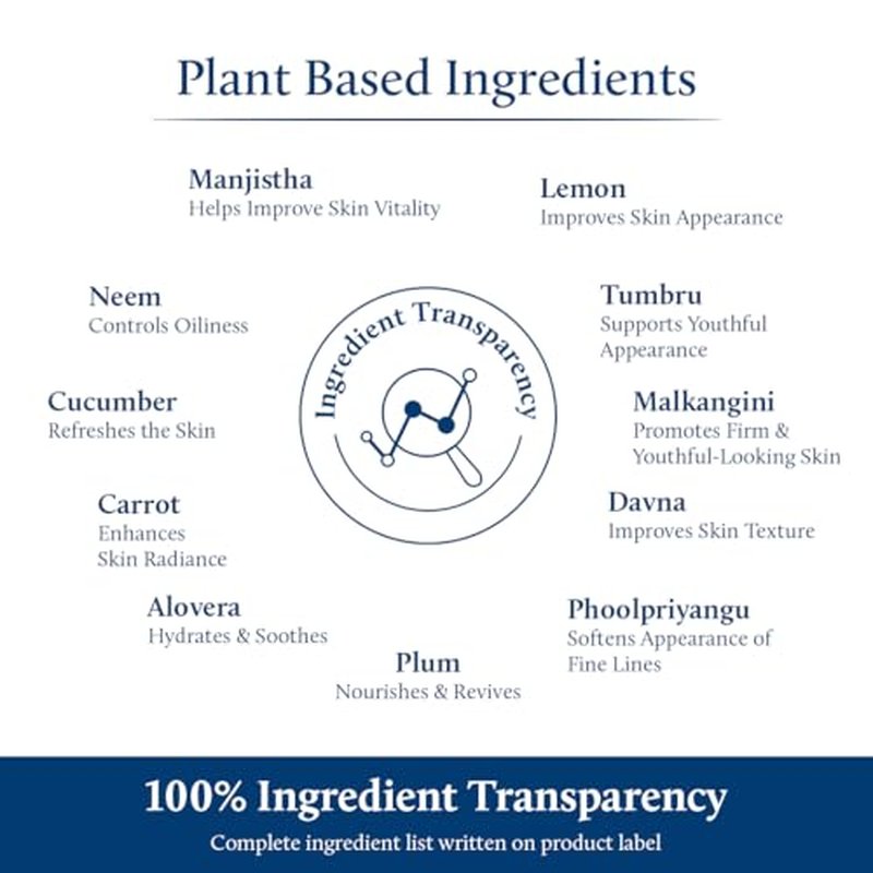 Blue Nectar Manjistha & Berry Face Serum | Helps Reduce the Appearance of Wrinkles & Improves the Look of Skin Firmness | Vitamin C & E Face Serum for Women & Men (13 Herbs, 1fl oz)