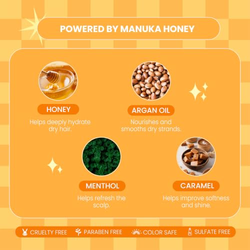 Luseta Manuka Honey Shampoo and Conditioner Set, 16.9 fl oz each – Moisturizing Care for Dry Hair (Twin Pack)