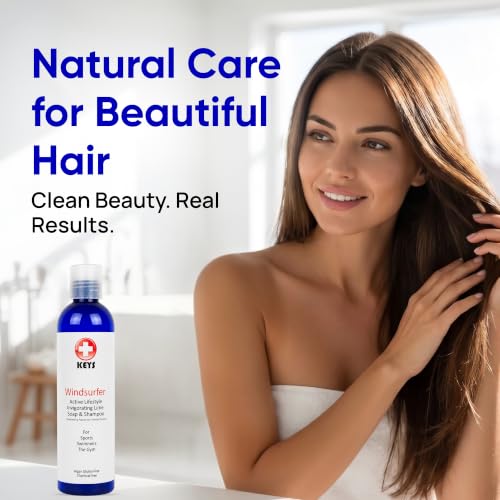 Keys Lime Saltwater Castile Body Wash & Shampoo 8 oz - Biodegradable & Hydrating