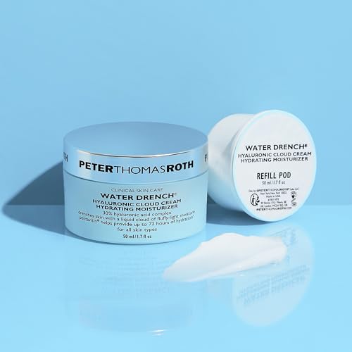 Peter Thomas Roth | Water Drench¢ç Hyaluronic Cloud Cream Hydrating Moisturizer Refill Pod | Hyaluronic Acid Cream For All Skin Types, Line-Smoothing, Fragrance-Free