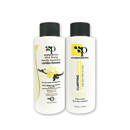Keratin Hair Treatment with Clarifying Shampoo - Strong, Frizz-Free, Long-Lasting