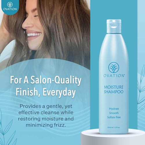 Ovation Moisture Shampoo 12 oz. Hydrating Hair Cleanser for All Hair Types