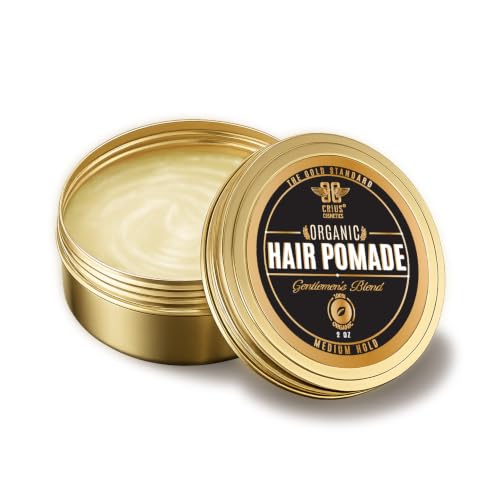 Organic Hair Pomade for Men - Strong Hold & Scalp Care, 2 Fl Oz