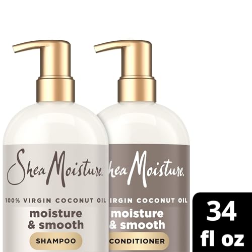 Shea Moisture Moisture & Smooth Shampoo & Conditioner Set 34 Fl Oz Pack of 2