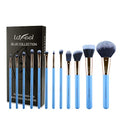 Makeup Brush Set Blue Collection Face and Eye Brush Set of 12