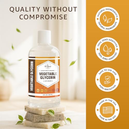 Vegetable Glycerin USP Grade 32oz Liquid for Skin Hair & Soap Making