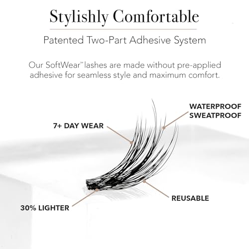 Pro Lash SoftWear Mini Lash Cluster Kit Volume Shorties No. 06 Black - Reusable Eyelash Extensions