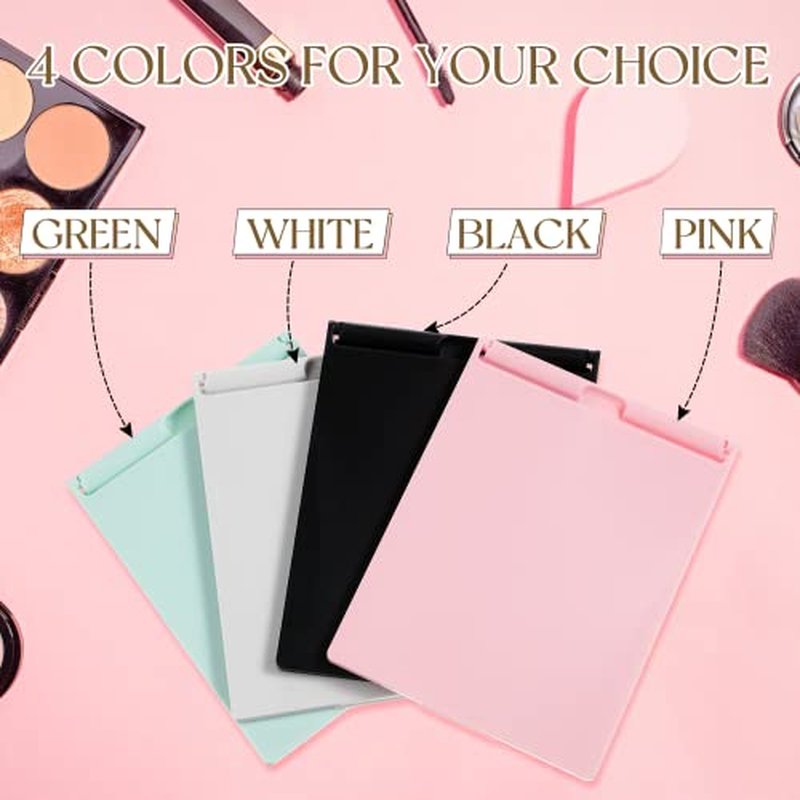 4 Pcs Small Folding Travel Mirror Rectangle Compact Mirror Portable Pocket Mirror Small Makeup Folding Mirror Stand up Vanity Mirror for Women Girls Daily Use, Pink White Green Black, 4.9 x 3.7 Inch