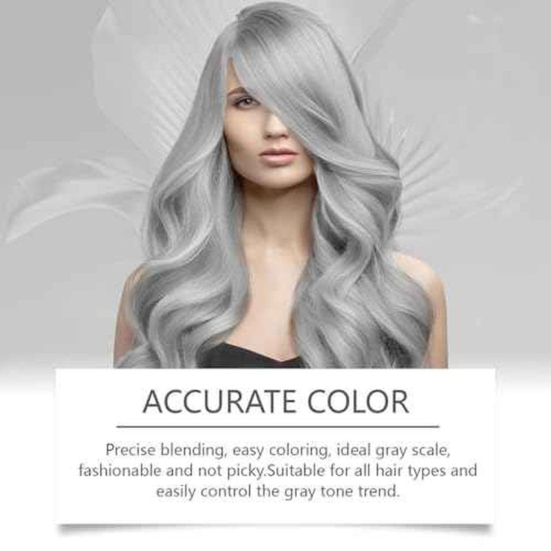 Easiotward Silver Hair Dye, Easiotward 2-in-1 Natural Essence Extract Silver Hair Dye, Silver&Gray Natural HairDye Cream, for All hair Types (2pcs)