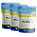 Circulation Foot Soak (3-Pack with Scoop) Foot Soaking Epsom Salts with Pure Essential Oils in BPA Free Pouch with Press-Lock Seal Made in USA, Three 2-Lbs Pouches 6-Lbs Total