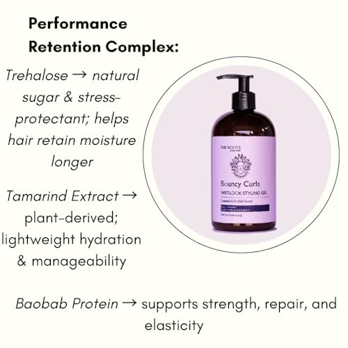 Medium Hold Bouncy Curls Gel for Wet Look Styling - 16 oz