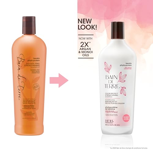 Bain de Terre Keratin Phyto-Protein Color Protect Shampoo & Conditioner Set 13.5 Fl Oz