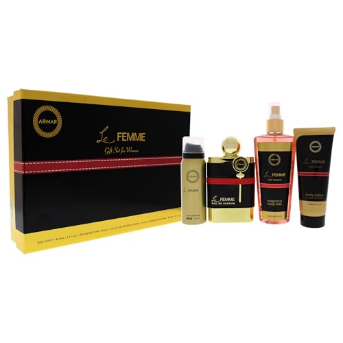 Armaf Le Femme 4-Piece Perfume Gift Set for Women, 4.23 Oz Pack