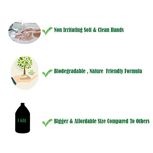 GreenFist Foaming Hand Soap Refills Unscented Jug Foam Refill Made in USA, 128 ounce (1 Gallon)