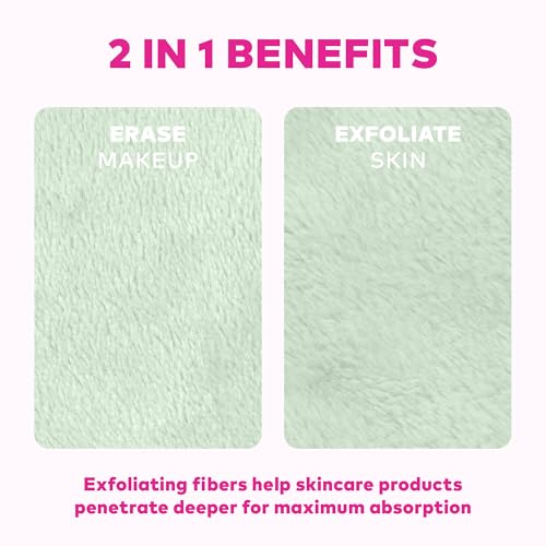 The Original MakeUp Eraser Mini PRO 3-pack, Erase All Makeup With Just Water, Including Waterproof Mascara, Eyeliner, Foundation, Lipstick, Sunscreen and More Winter Village, 3ct