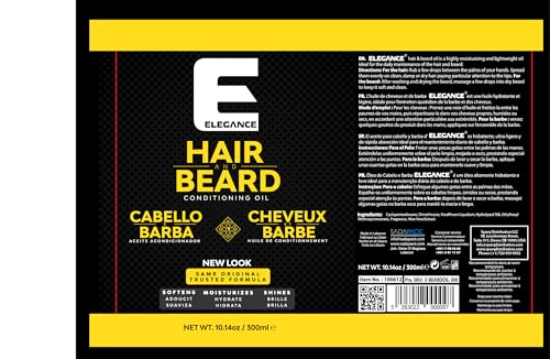 E Elegance Hair and Beard Conditioning Oil 10.1 Ounce with Aloe Vera - Moisturizing & Flake-Free