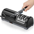 Anylot Black 3-Stage Electric Knife Sharpener with Diamond Abrasives